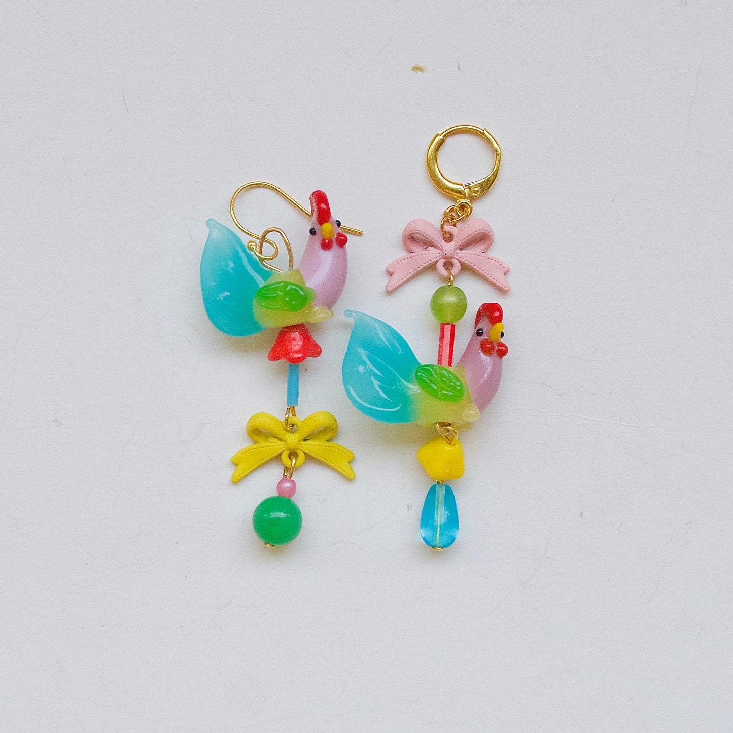 Colorful Rooster Earrings