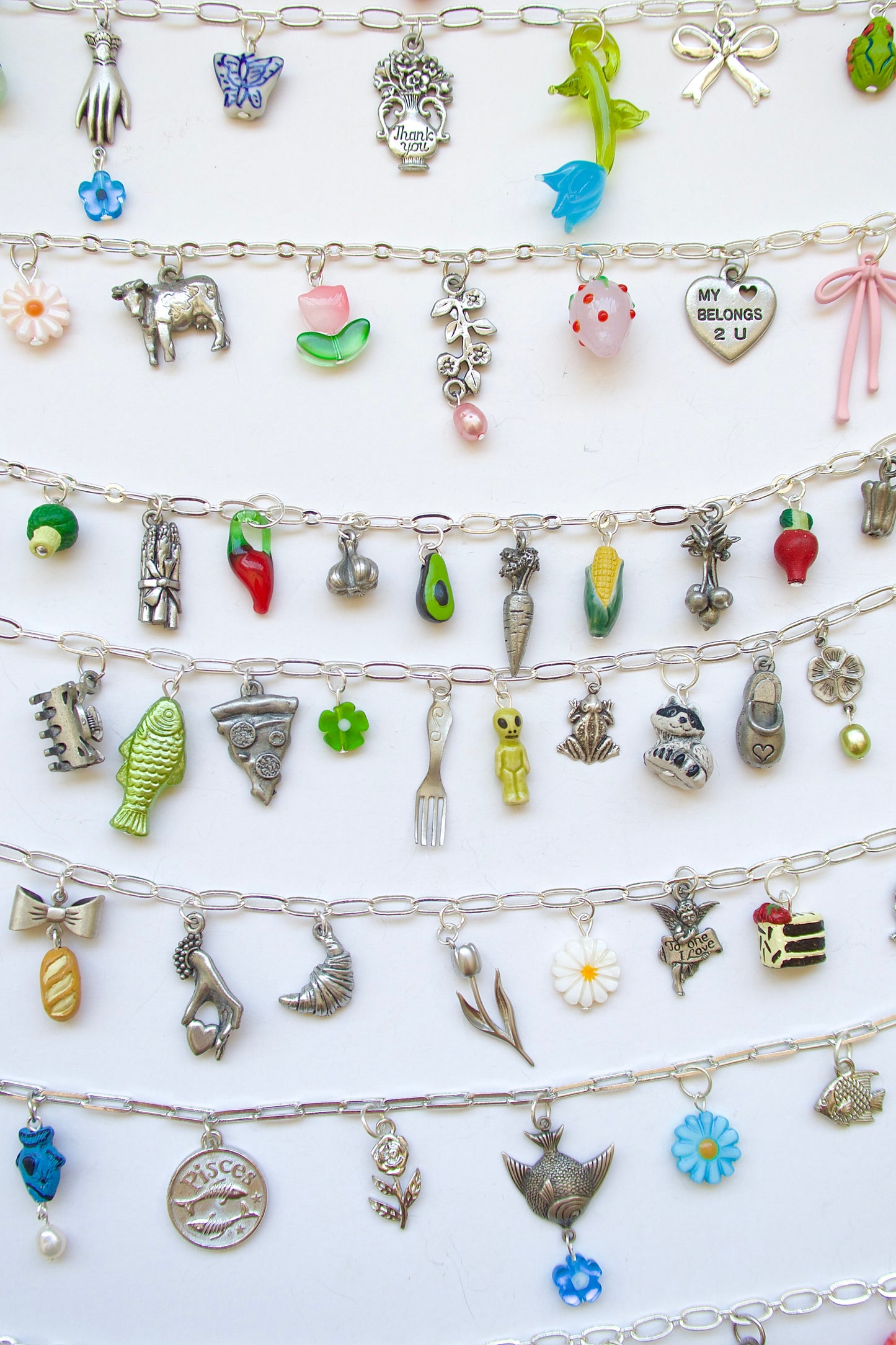 SILVER Custom Charm Necklace