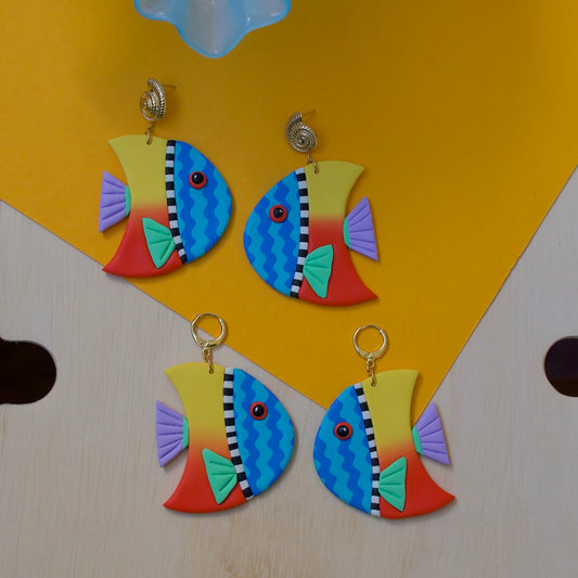 Large fish earrings