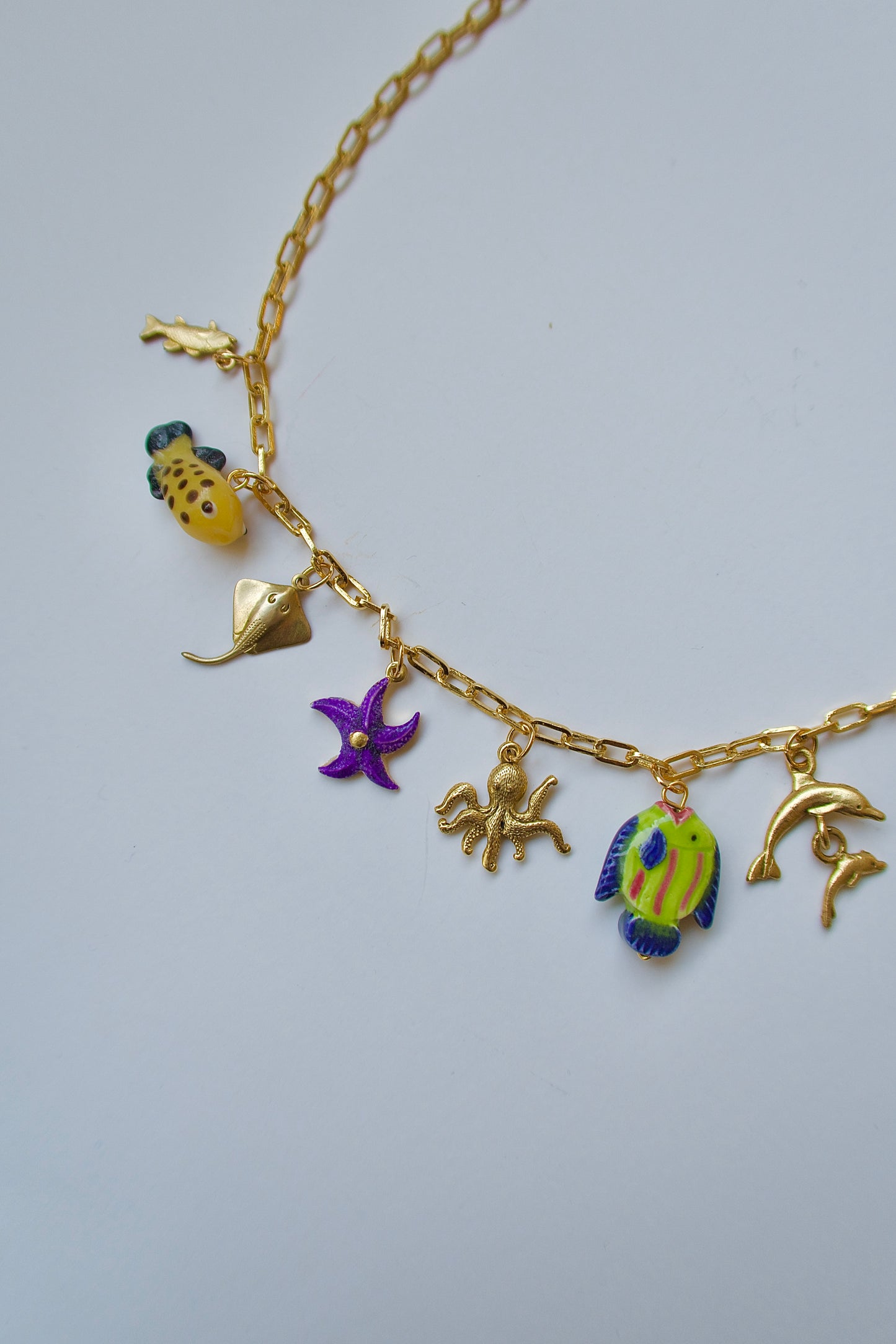 Gold Aquarium Necklace