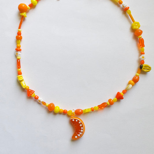 Orange Pendant Necklace