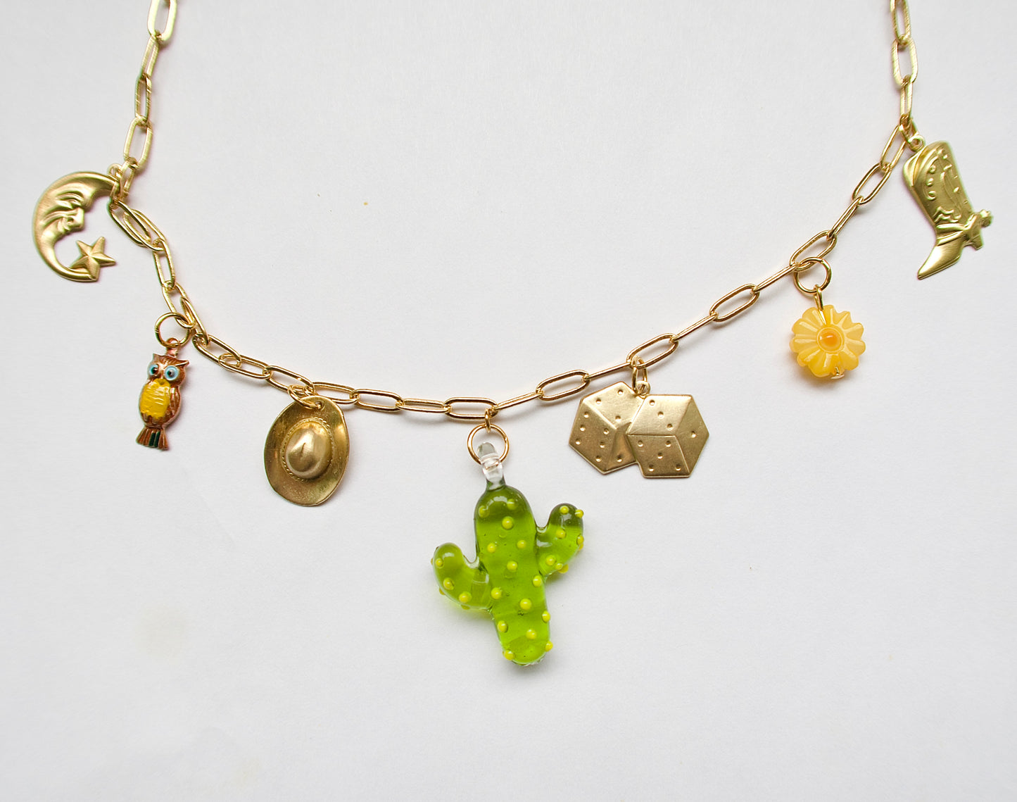 Big Cactus Charm Necklace