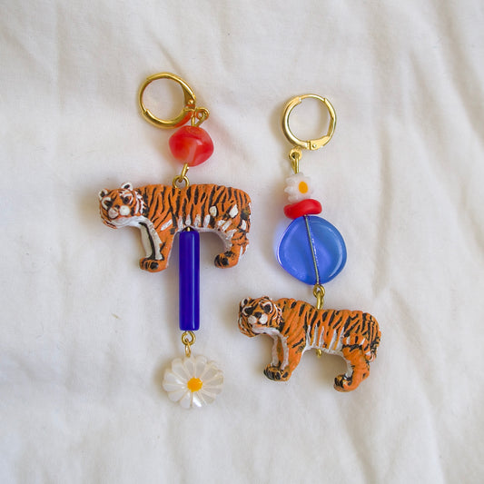 Tiger Bead Earrings