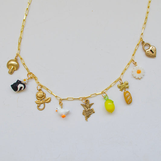 Tiny Duck Skunk Charm Necklace