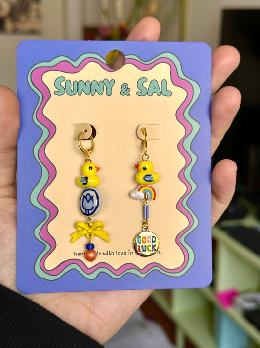 Good Luck Duck Earrings