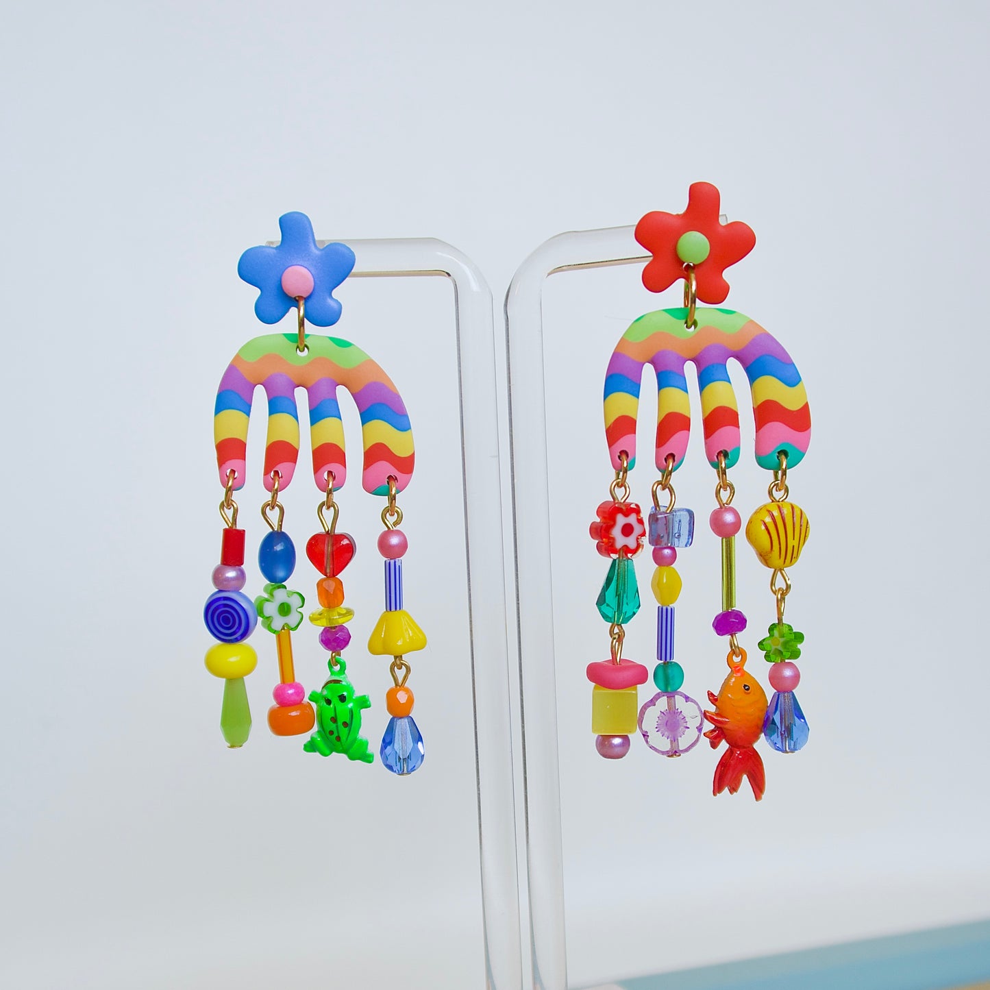 Rainbow Comb Earrings