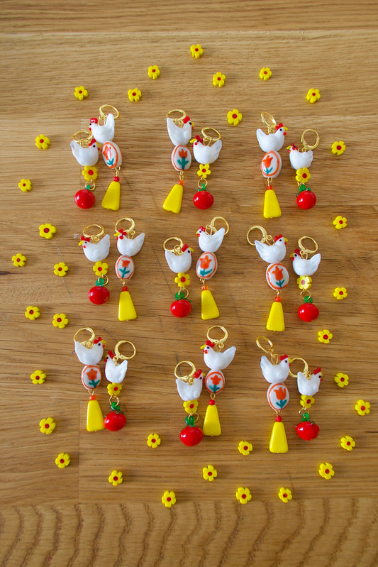 Chicken Earrings