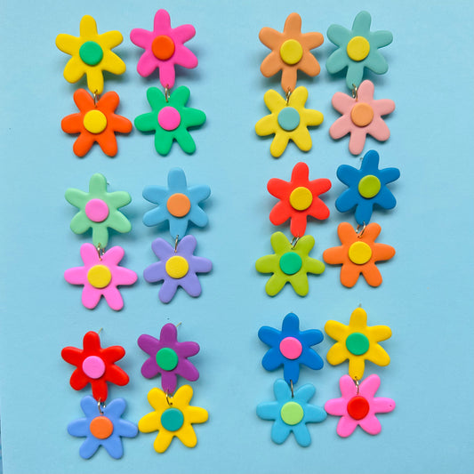 Double Flower Earrings